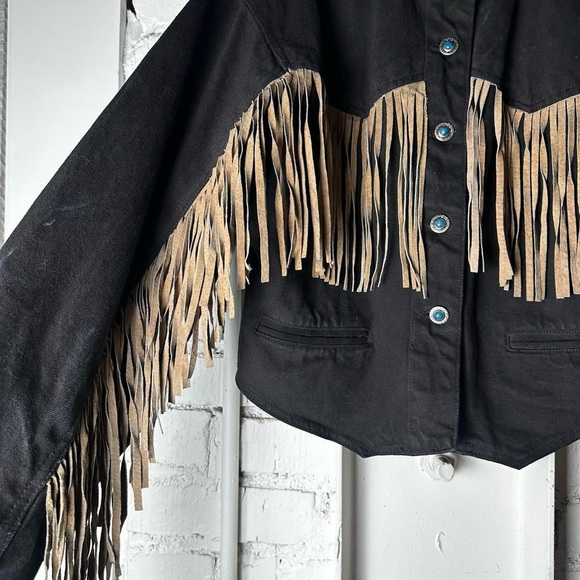 Vintage Morganwear Black Denim Jacket - Picture 7 of 8